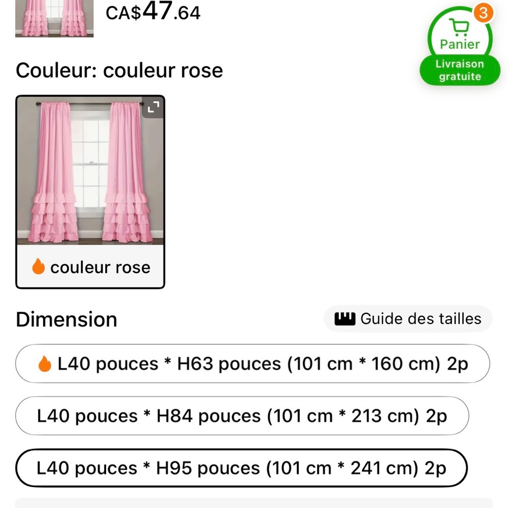 Pink Ruffled Canopy/Drape - Picture 2 of 3